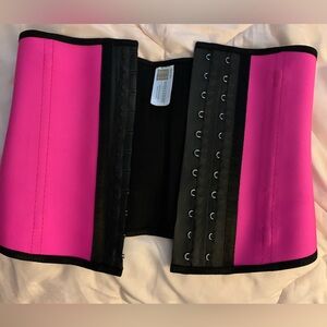 Hot Pink Latex Ann Chery Waist-Trainer